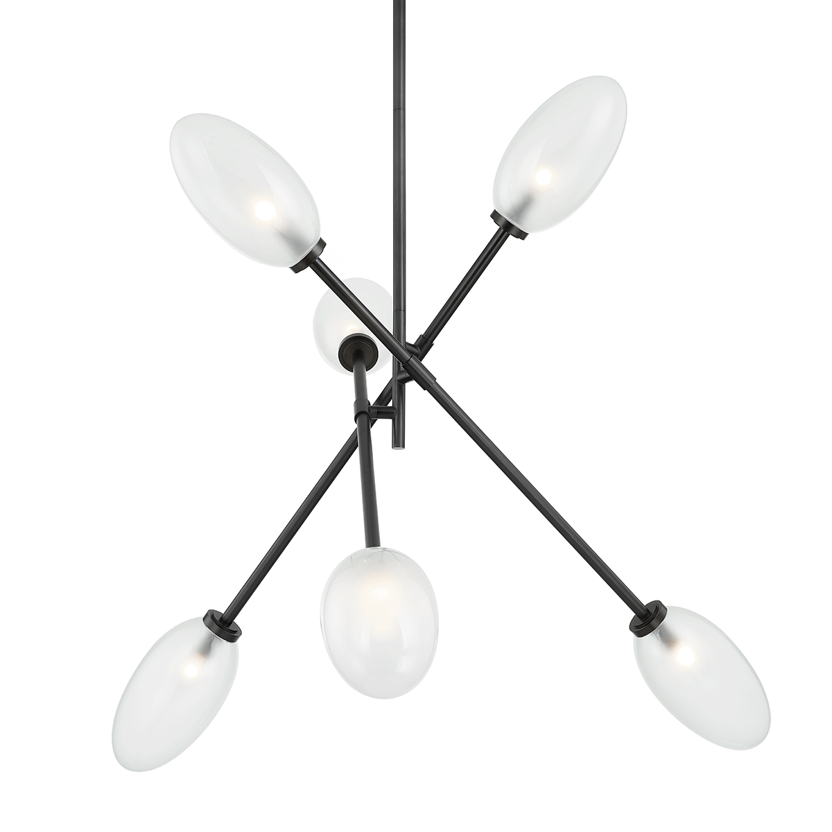 Hudson Valley Alberton 6-Light Chandelier Black Brass