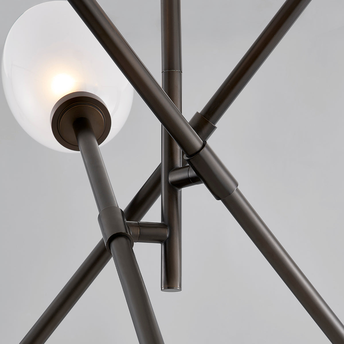 Hudson Valley Alberton 6-Light Chandelier in Black Brass, alternate view 1