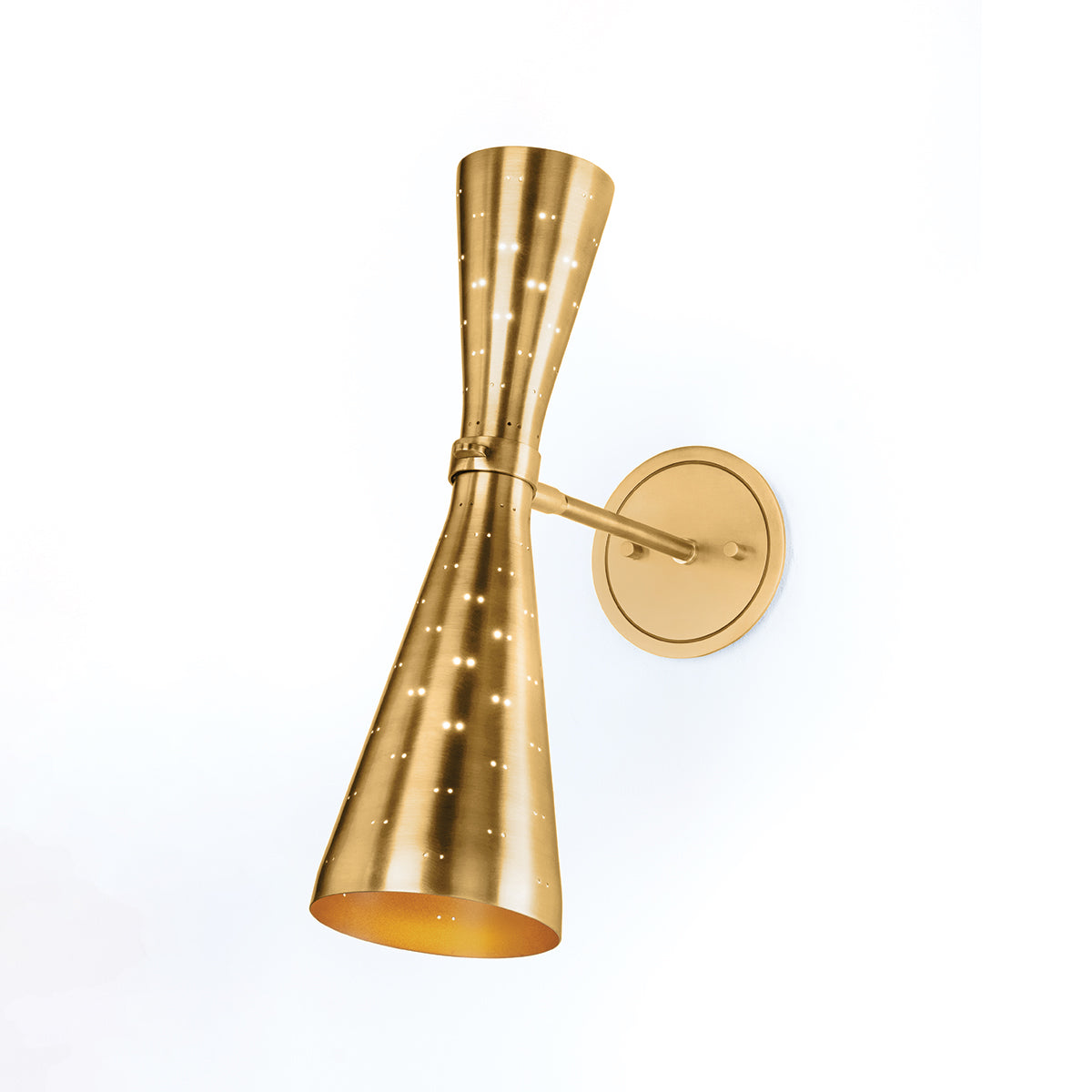 Hudson Valley Allanton 2-Light Wall Sconce Aged Brass detail view 2