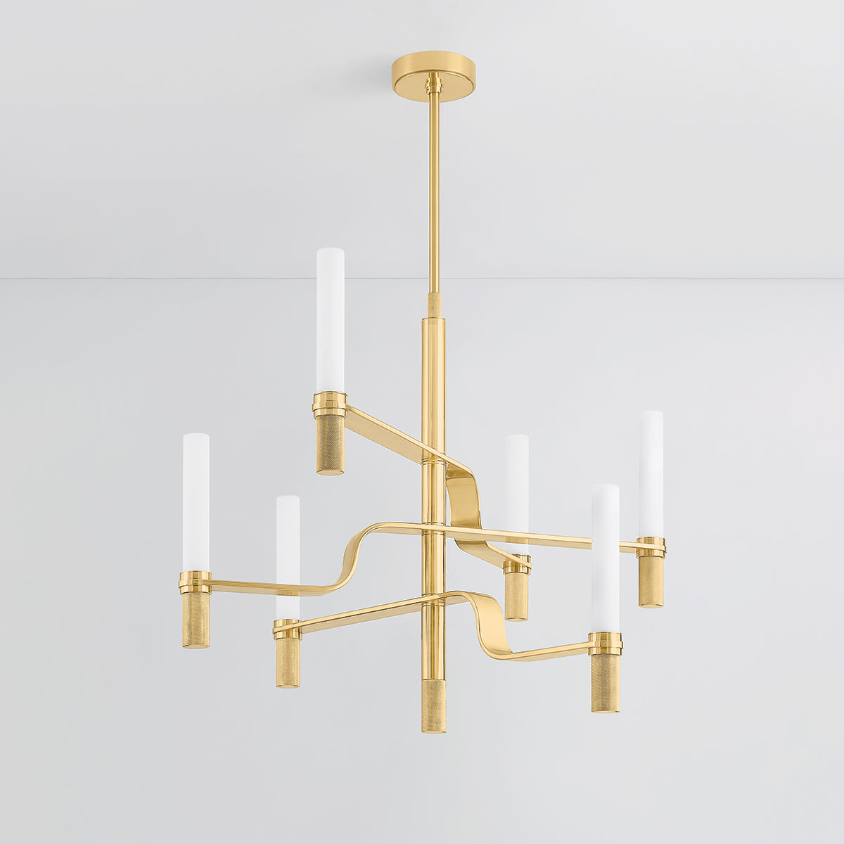 Hudson Valley Allentown 36" Chandelier Aged Brass detail view 1