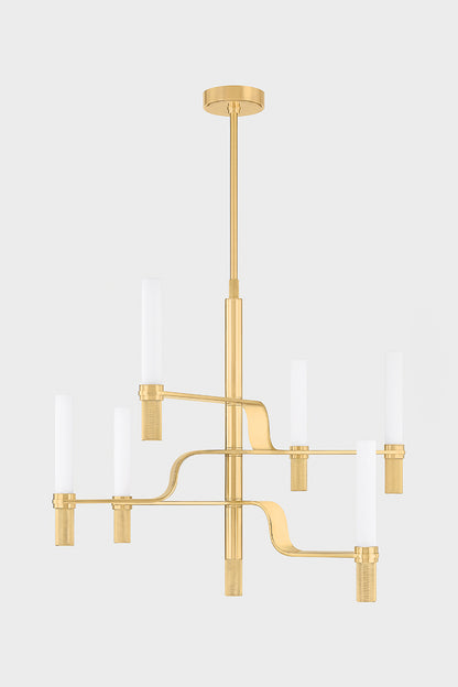 Hudson Valley Allentown 36" Chandelier Aged Brass detail view 3