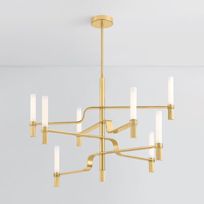 Hudson Valley Allentown 48" Chandelier in Aged Brass, alternate view 2