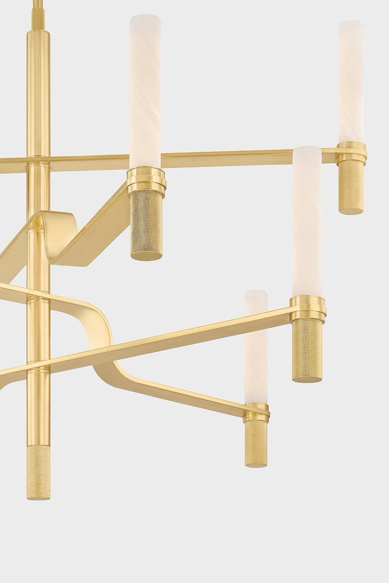 Hudson Valley Allentown 48" Chandelier in Aged Brass, room setting 2