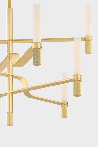 Hudson Valley Allentown 48" Chandelier in Aged Brass, room setting 2