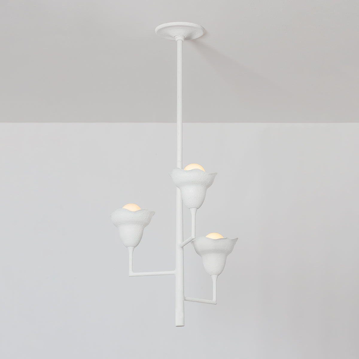 Hudson Valley Alora 3-Light Pendant in White Plaster, alternate view 1
