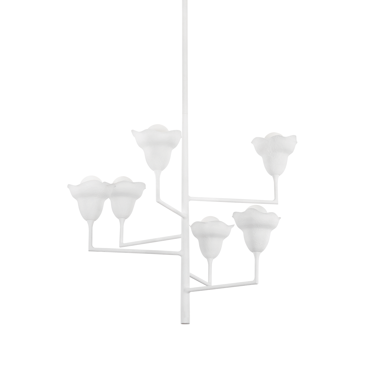 Hudson Valley Alora 6-Light Chandelier White Plaster