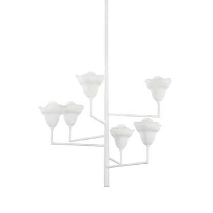 Hudson Valley Alora 6-Light Chandelier White Plaster