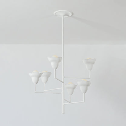 Hudson Valley Alora 6-Light Chandelier in White Plaster, alternate view 1