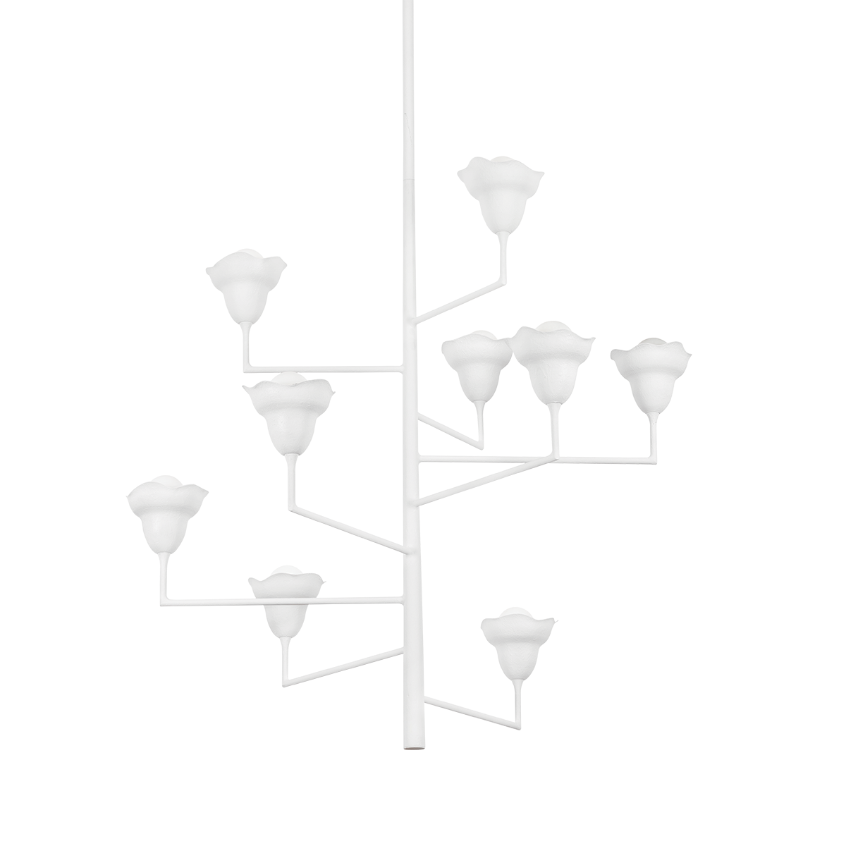 Hudson Valley Alora 9-Light Chandelier White Plaster
