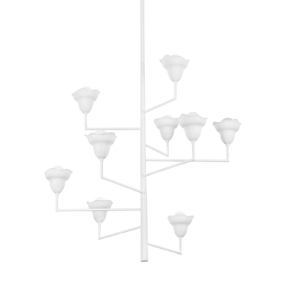 Hudson Valley Alora 9-Light Chandelier White Plaster