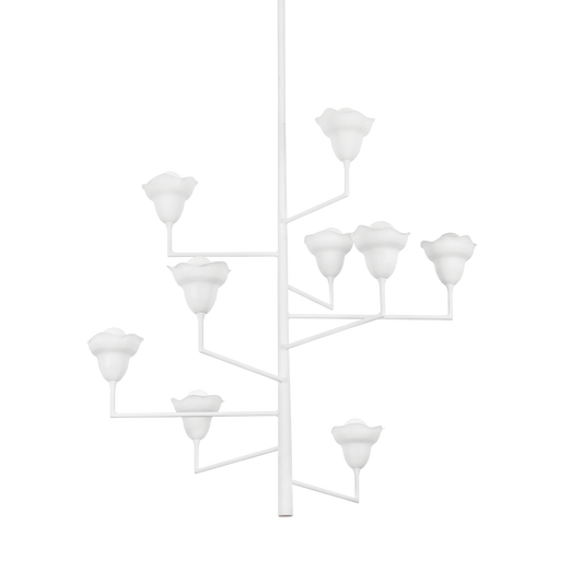 Hudson Valley Alora 9-Light Chandelier White Plaster