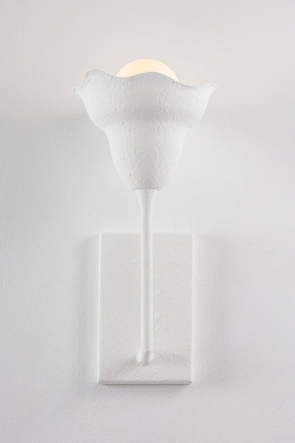Hudson Valley Alora Wall Sconce in White Plaster, room setting 1