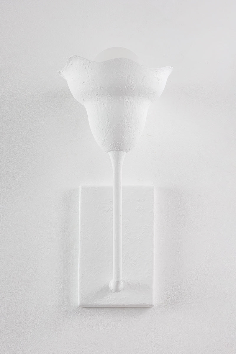 Hudson Valley Alora Wall Sconce in White Plaster, room setting 2