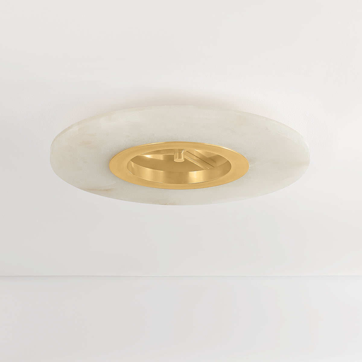 Hudson Valley Alto Semi-Flush Mount in Aged Brass, alternate view 1