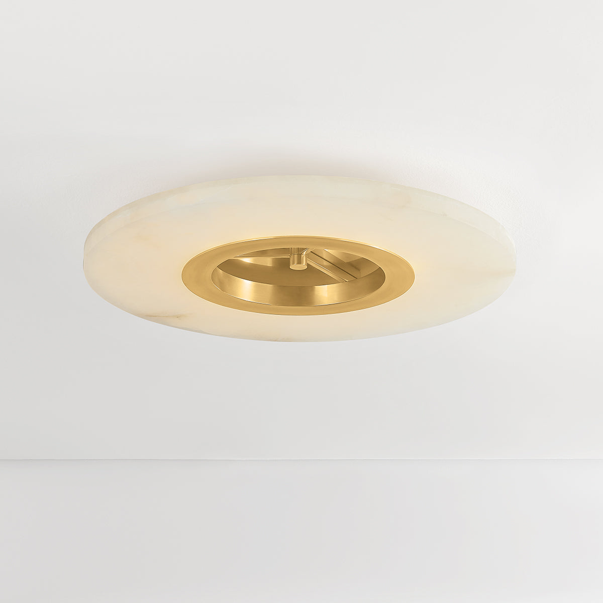 Hudson Valley Alto Semi-Flush Mount in Aged Brass, alternate view 2