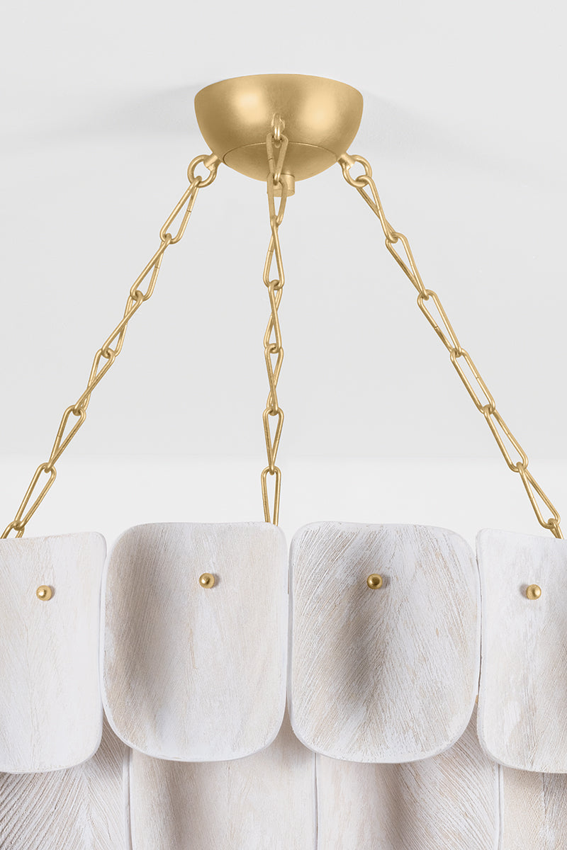 Hudson Valley Amalfi 16-Light Chandelier in Vintage Gold Leaf, room setting 3