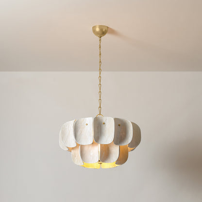 Hudson Valley Amalfi 8-Light Chandelier Vintage Gold Leaf detail view 2