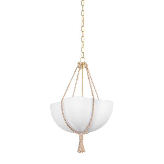 Hudson Valley Amberley 20" Pendant Vintage Gold Leaf