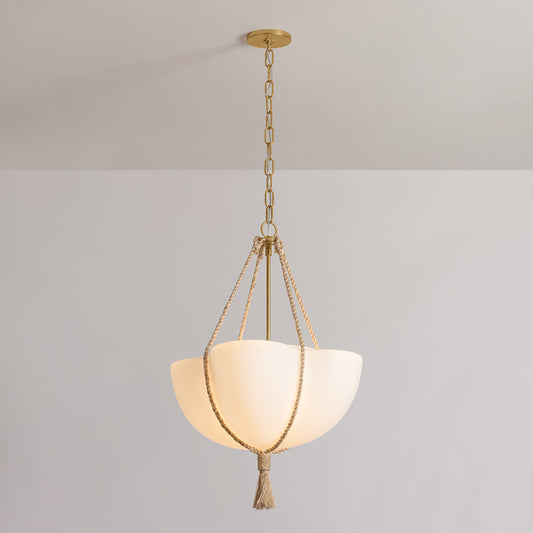 Hudson Valley Amberley 20" Pendant in Vintage Gold Leaf, alternate view 1