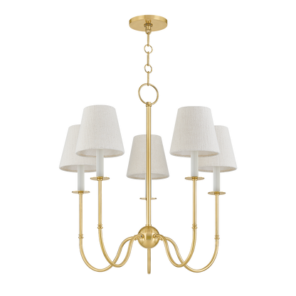 Hudson Valley Amina 5-Light Chandelier Aged Brass
