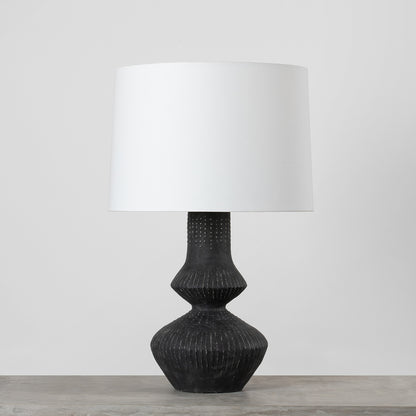 Hudson Valley Ancram Table Lamp in Vintage Gold Leaf / Ceramic Totem Black, alternate view 1