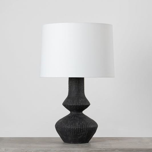Hudson Valley Ancram Table Lamp in Vintage Gold Leaf / Ceramic Totem Black, alternate view 1