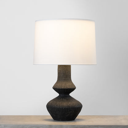 Hudson Valley Ancram Table Lamp in Vintage Gold Leaf / Ceramic Totem Black, alternate view 2
