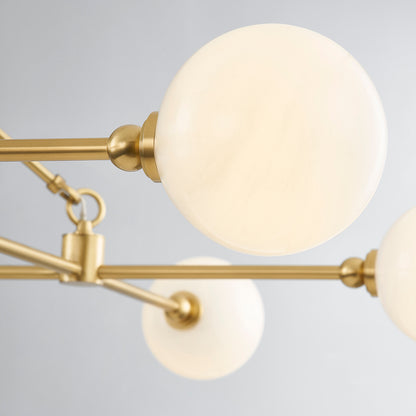 Hudson Valley Andrews Chandelier in Aged Brass, alternate view 1