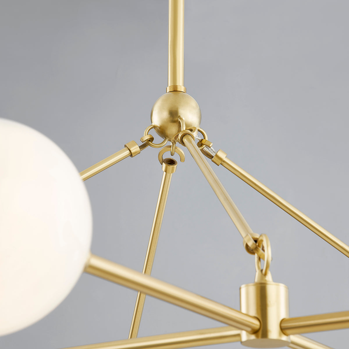 Hudson Valley Andrews Chandelier in Aged Brass, alternate view 2
