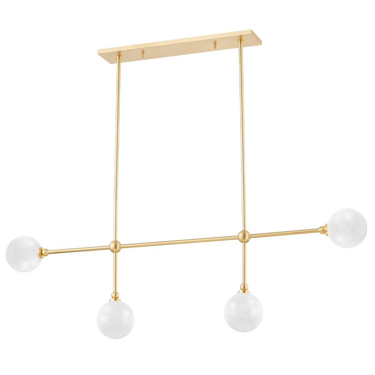 Hudson Valley Andrews Linear Chandelier Aged Brass