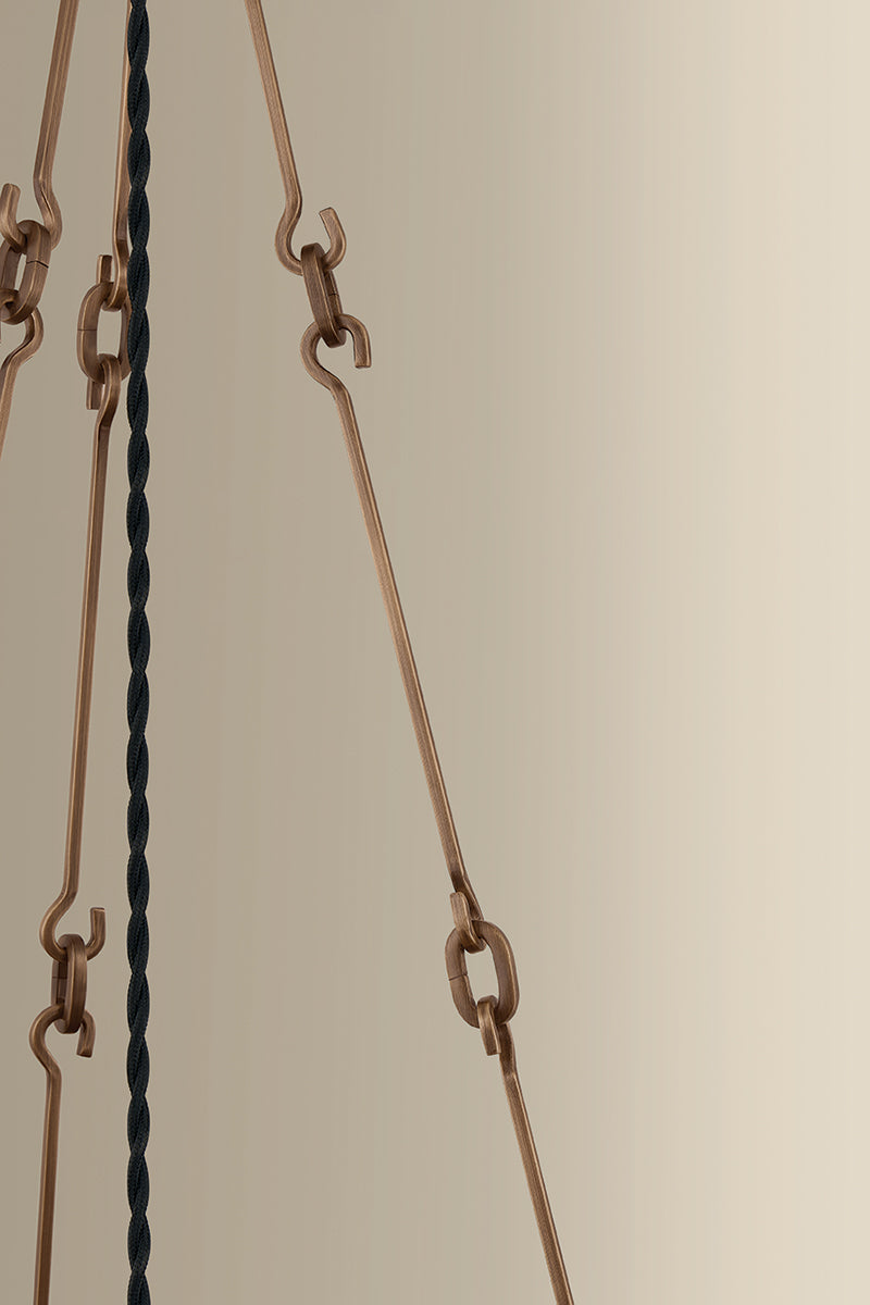 Hudson Valley Anoka 40.25" Pendant in Historic Bronze, room setting 2