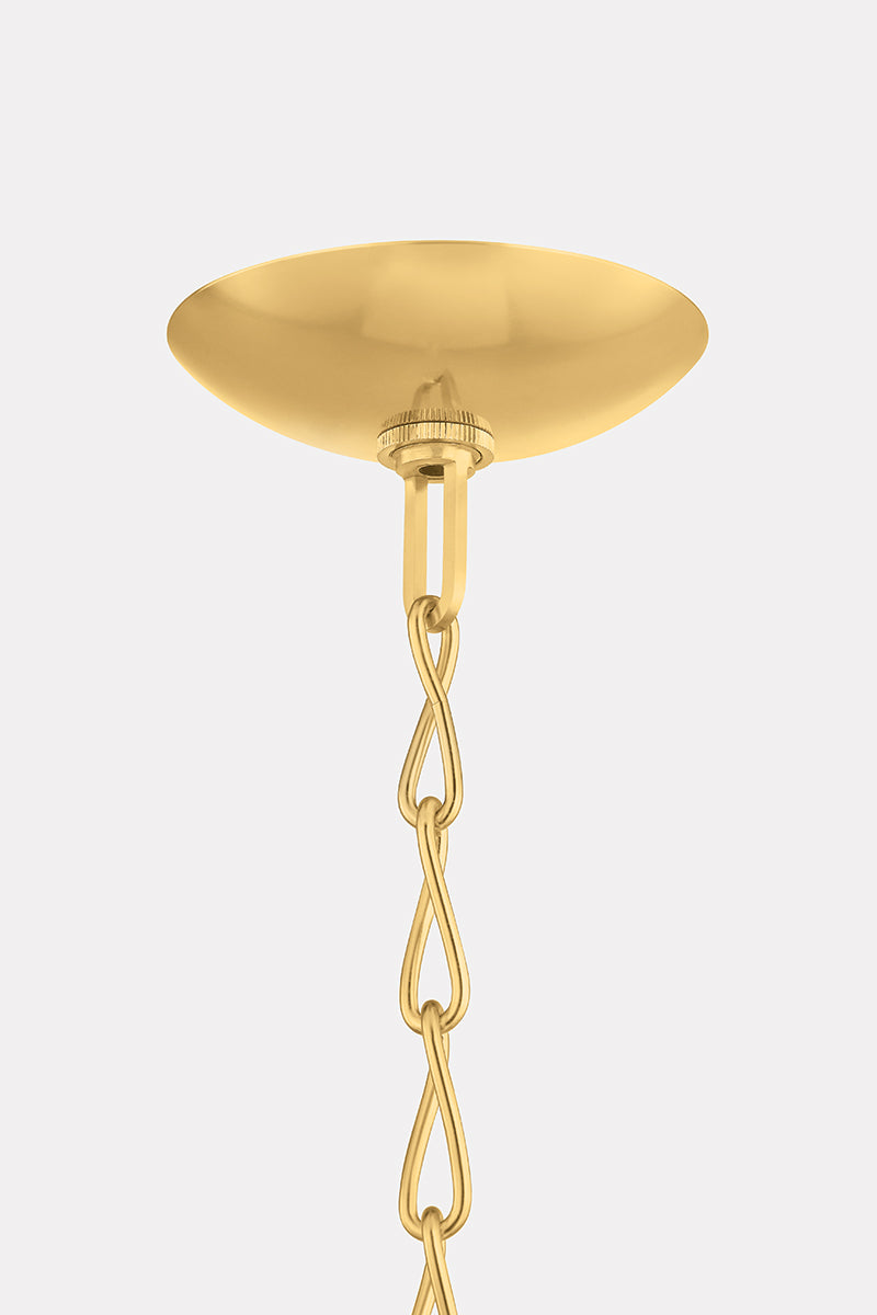 Hudson Valley Apple Valley 13.25" Pendant in Aged Brass, room setting 1