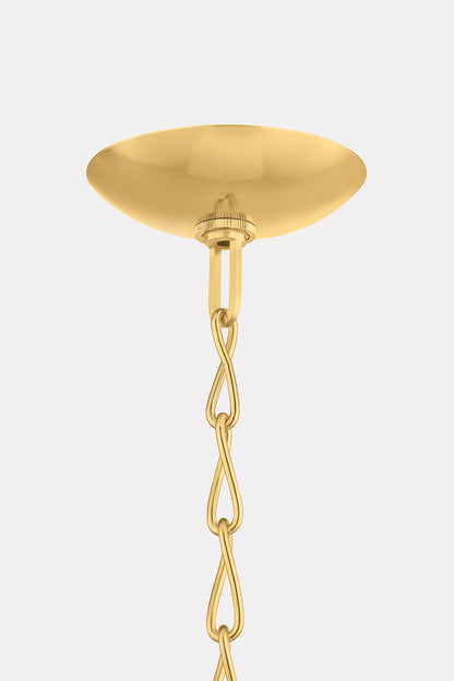 Hudson Valley Apple Valley 13.25" Pendant in Aged Brass, room setting 1