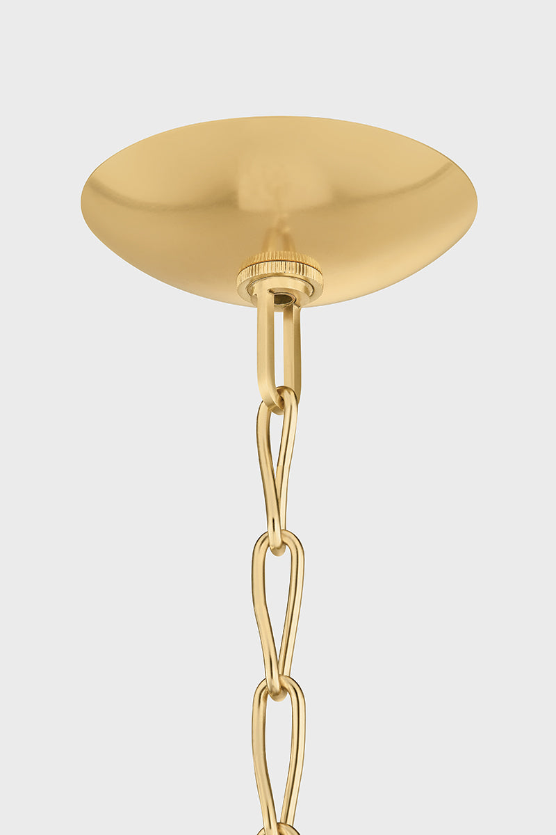 Hudson Valley Apple Valley 17.25" Pendant in Aged Brass, room setting 1