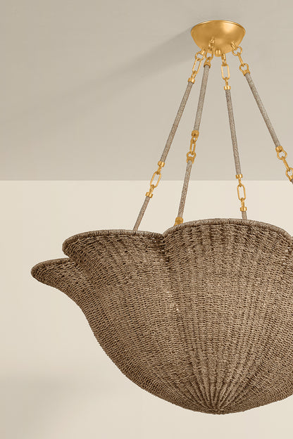 Hudson Valley Ardonia 6-Light Chandelier in Vintage Gold Leaf, room setting 3