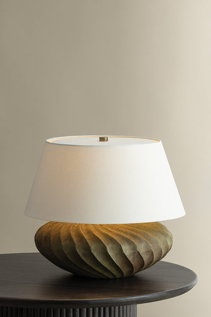 Hudson Valley Arlin 18" Table Lamp in Patina Brass, room setting 5