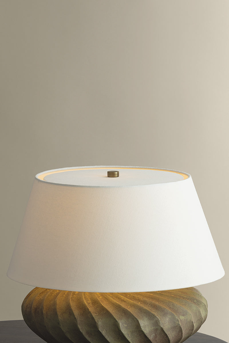 Hudson Valley Arlin 18" Table Lamp in Patina Brass, room setting 7