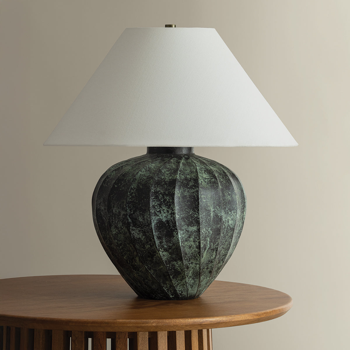 Hudson Valley Arlin 22" Table Lamp Patina Brass detail view 1