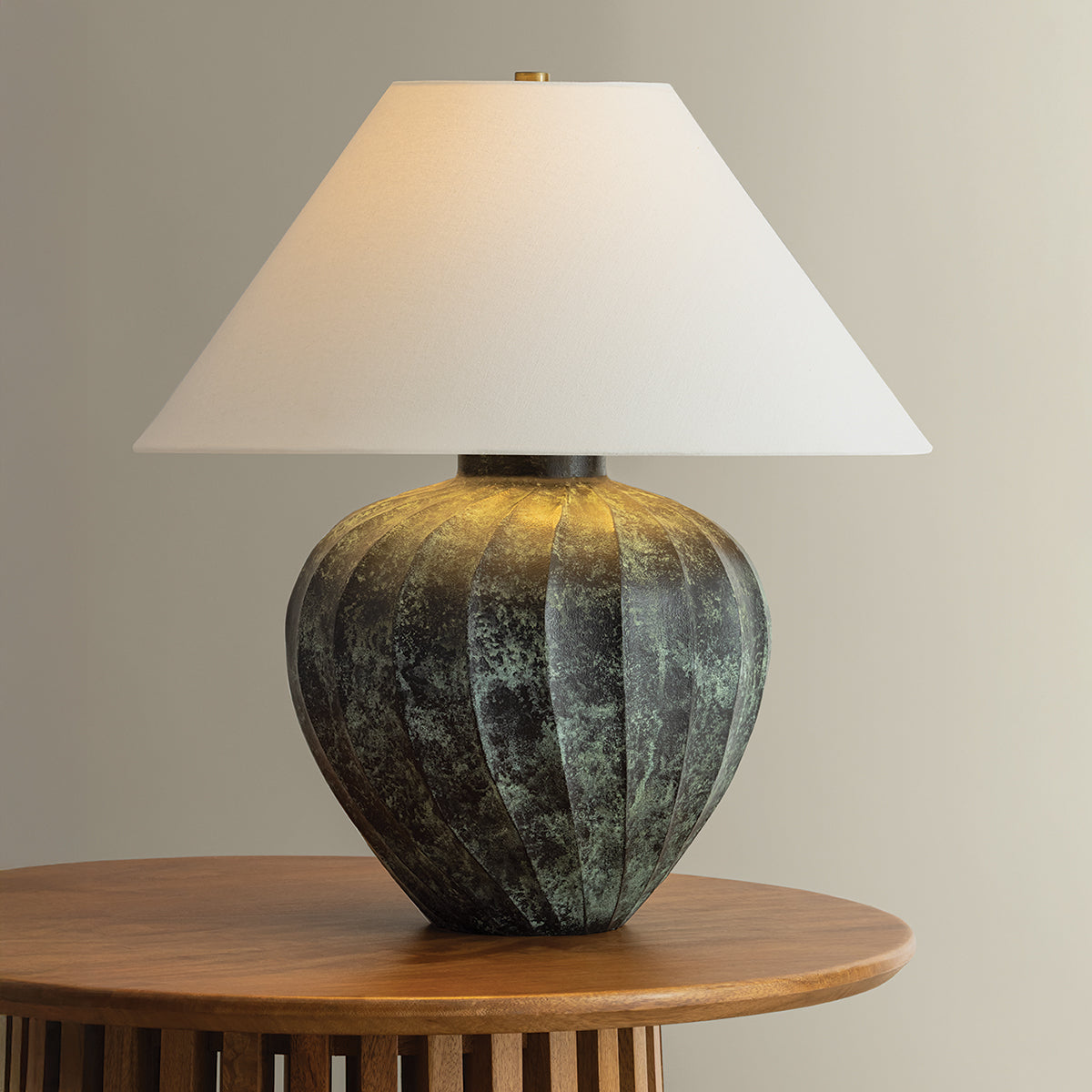 Hudson Valley Arlin 22" Table Lamp Patina Brass detail view 2