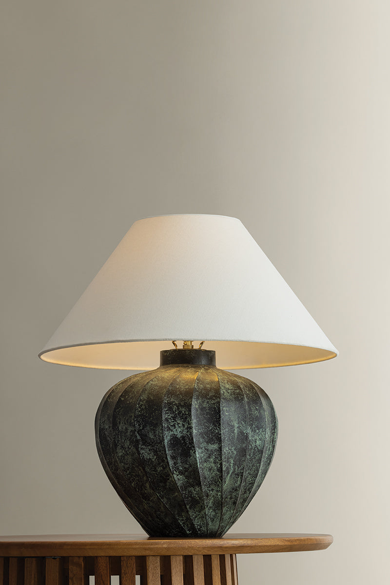 Hudson Valley Arlin 22" Table Lamp Patina Brass detail view 3