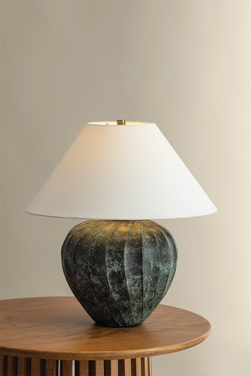 Hudson Valley Arlin 22" Table Lamp Patina Brass detail view 4