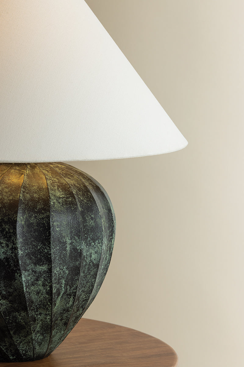 Hudson Valley Arlin 22" Table Lamp Patina Brass detail view 6