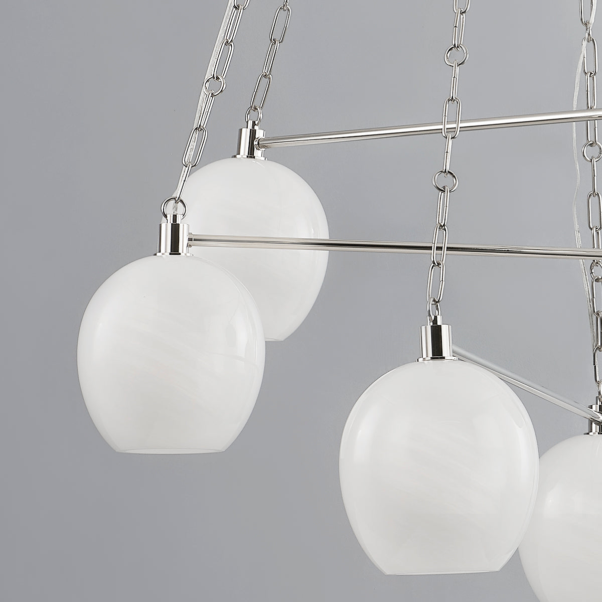 Hudson Valley Asbury Park 6-Light Chandelier in Polished Nickel, alternate view 1