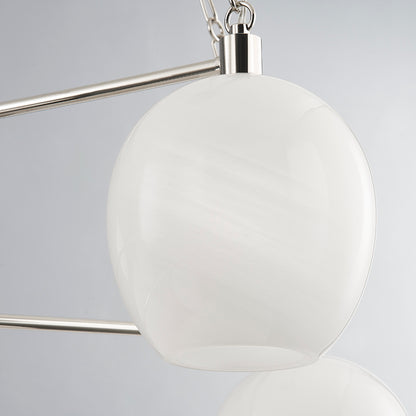 Hudson Valley Asbury Park 6-Light Chandelier in Polished Nickel, alternate view 2