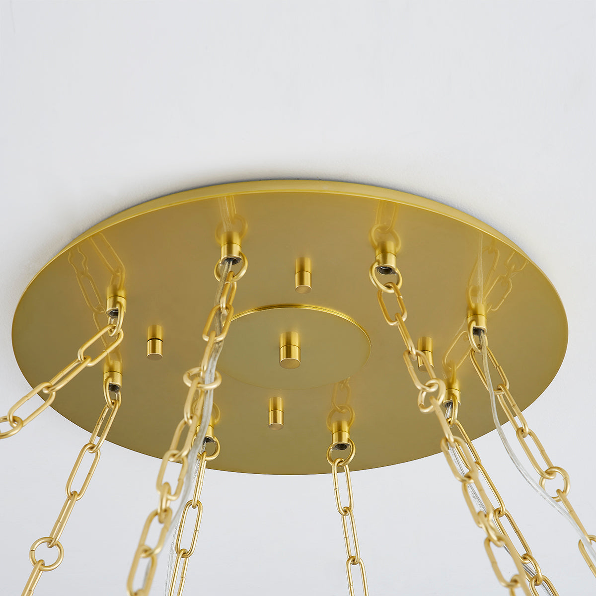 Hudson Valley Asbury Park 8-Light Chandelier in Aged Brass, alternate view 2