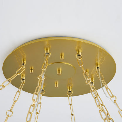 Hudson Valley Asbury Park 8-Light Chandelier in Aged Brass, alternate view 2