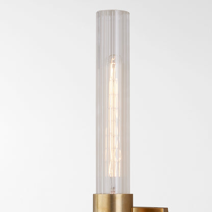 Hudson Valley Asher 27.5" Wall Sconce in Aged Brass, alternate view 1