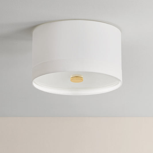 Hudson Valley Ashland 3-Light Flush Mount in Aged Brass, alternate view 1
