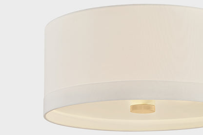 Hudson Valley Ashland 4-Light Flush Mount in Aged Brass, room setting 1
