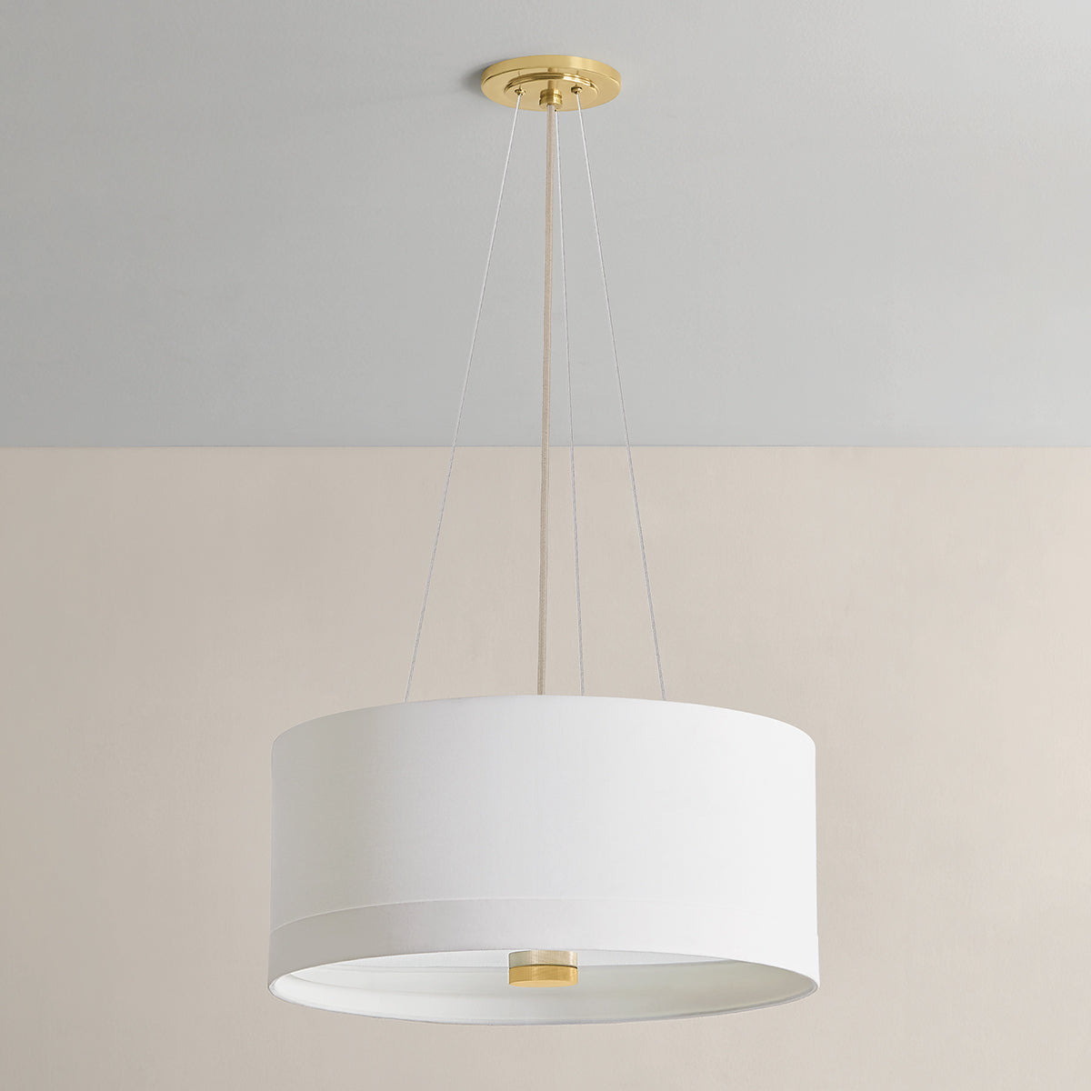 Hudson Valley Ashland 4-Light Pendant in Aged Brass, alternate view 1